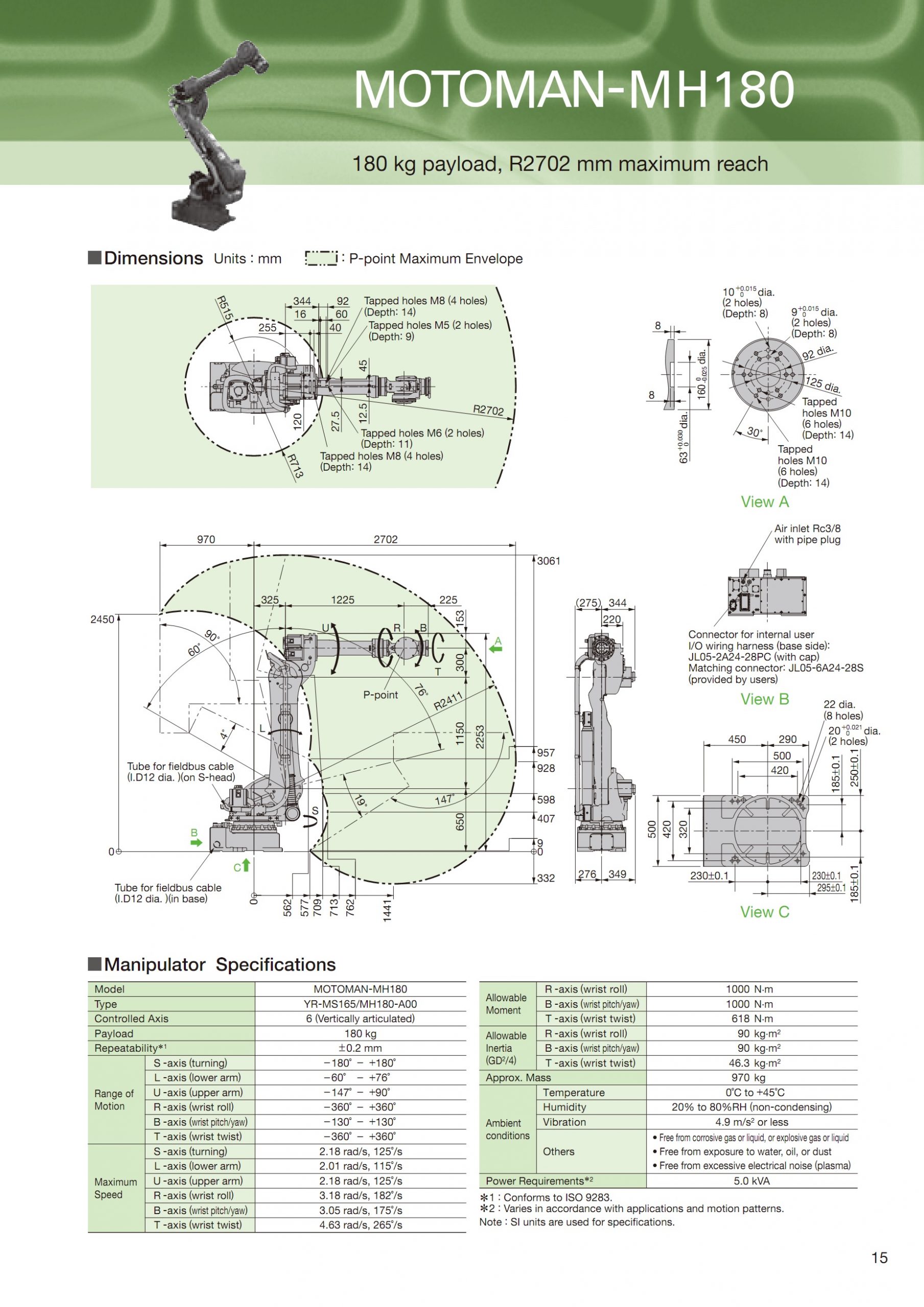 Robot Yaskawa MH 180