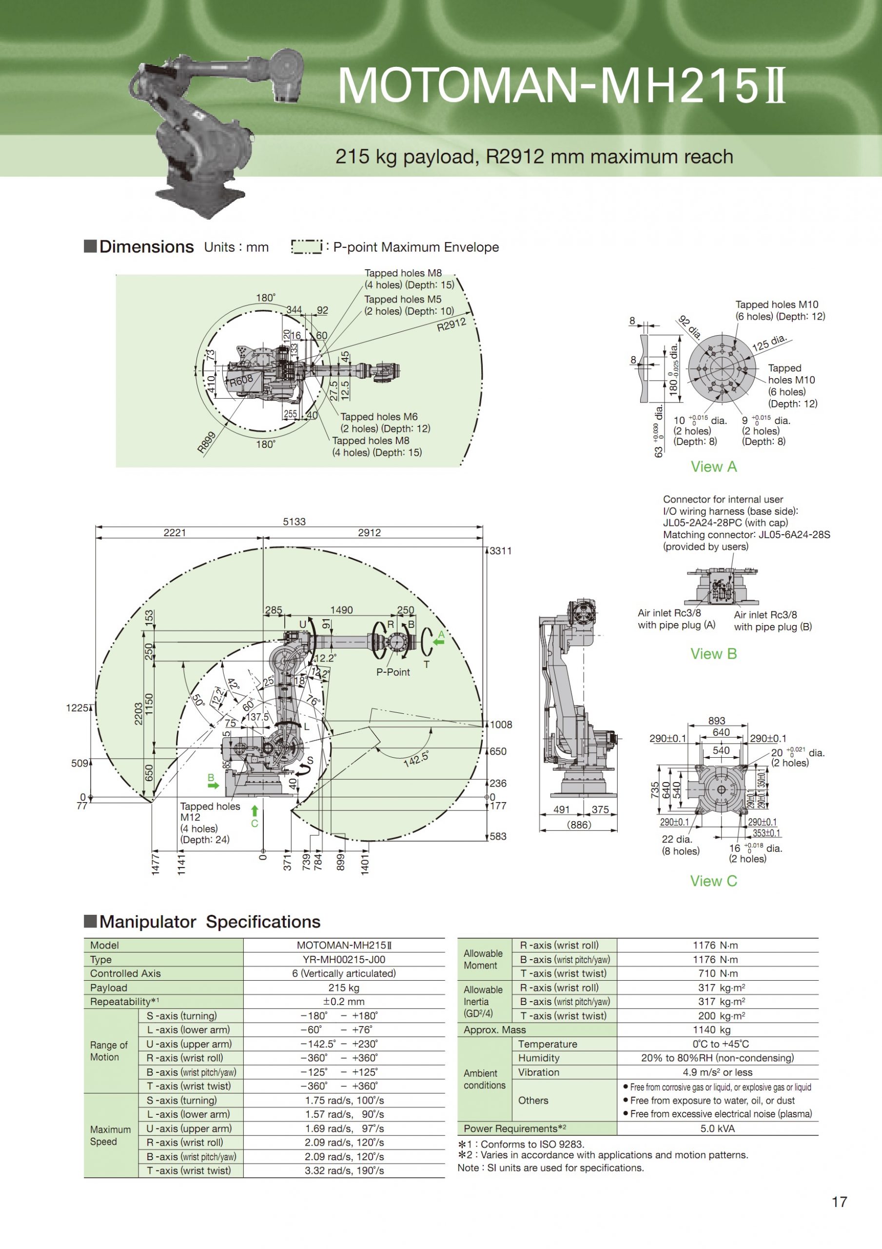 Robot Yaskawa MH 215II