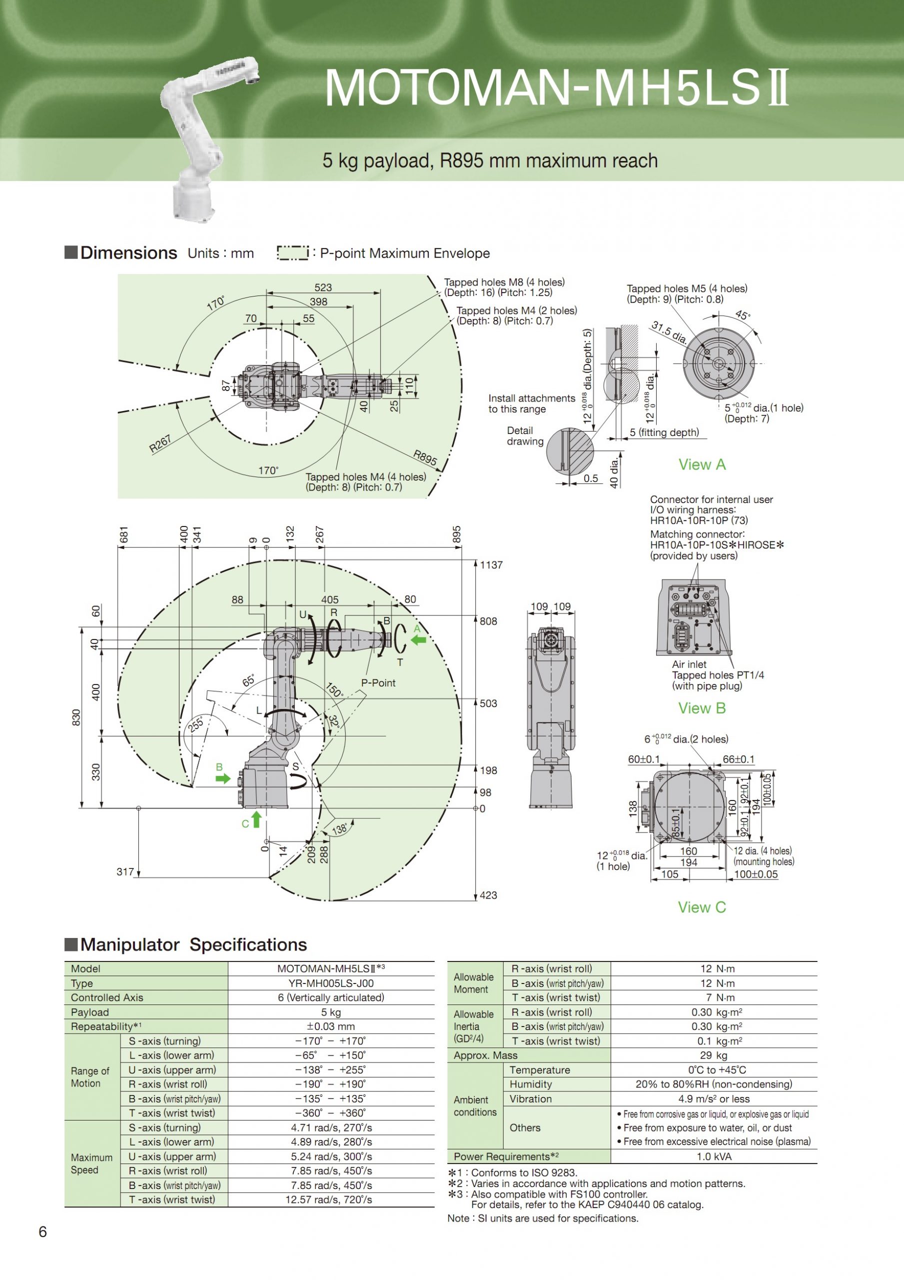 Robot Yaskawa MH 5LSII